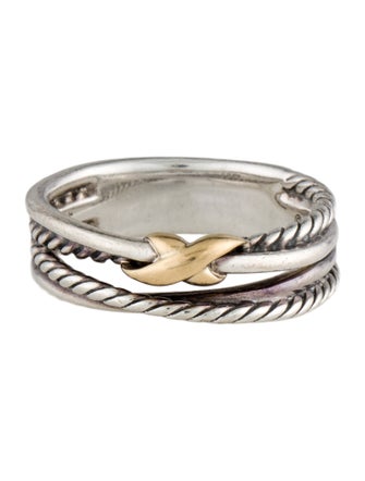 David Yurman Two-Tone X Crossover Band