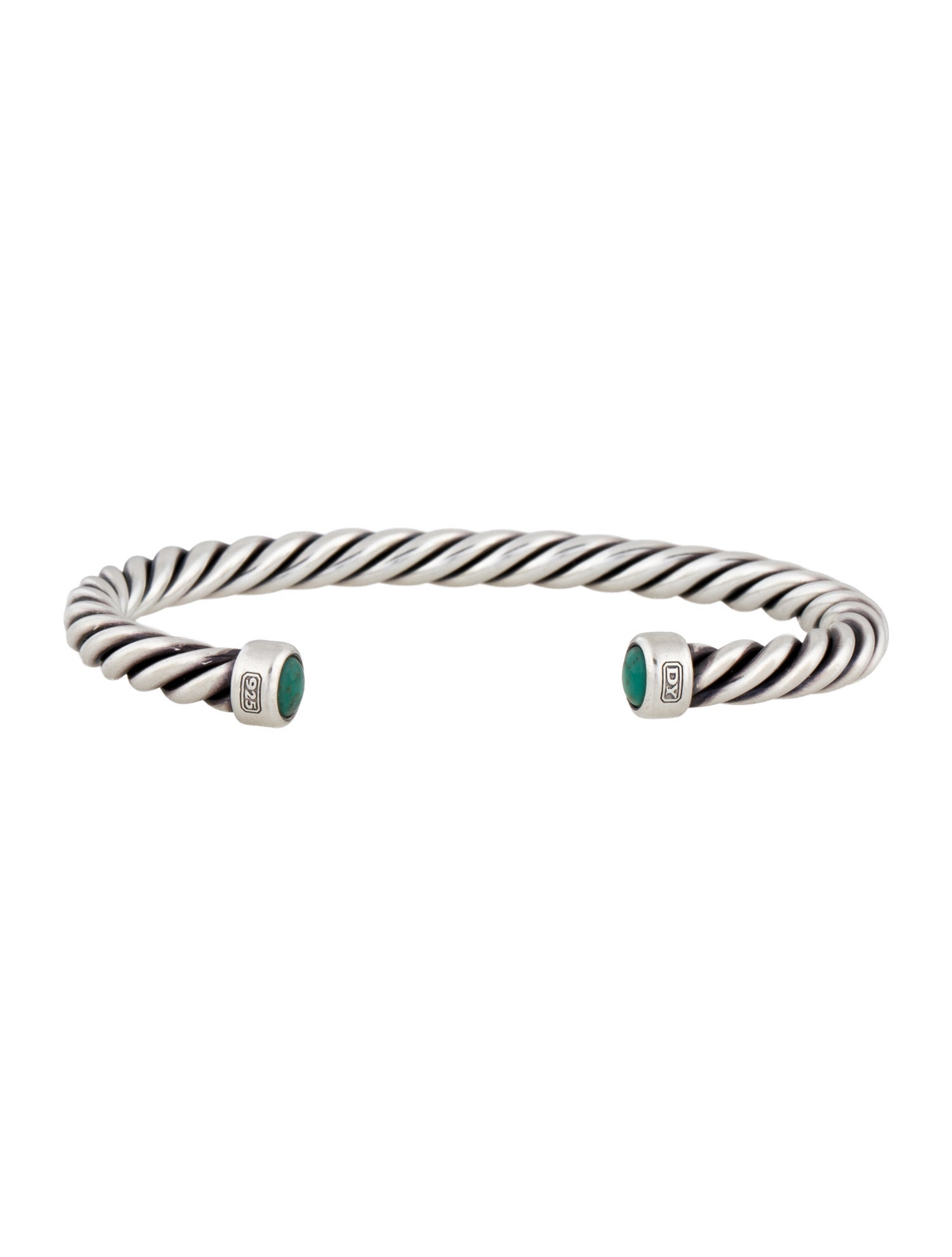 David Yurman Turquoise Cable Cuff Bracelet