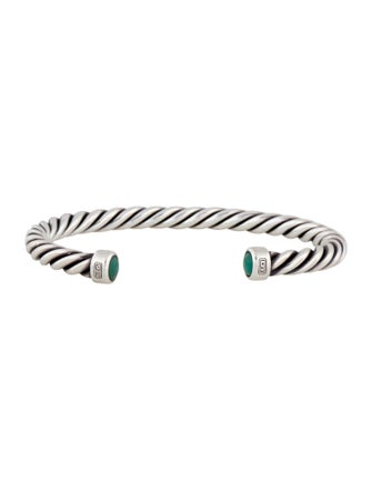 David Yurman Turquoise Cable Cuff Bracelet