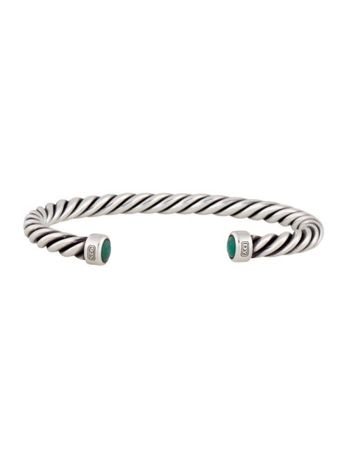 David Yurman Turquoise Cable Cuff Bracelet