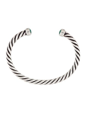 David Yurman Turquoise Cable Cuff Bracelet