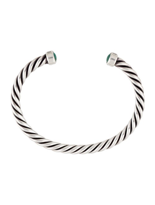 David Yurman Turquoise Cable Cuff Bracelet