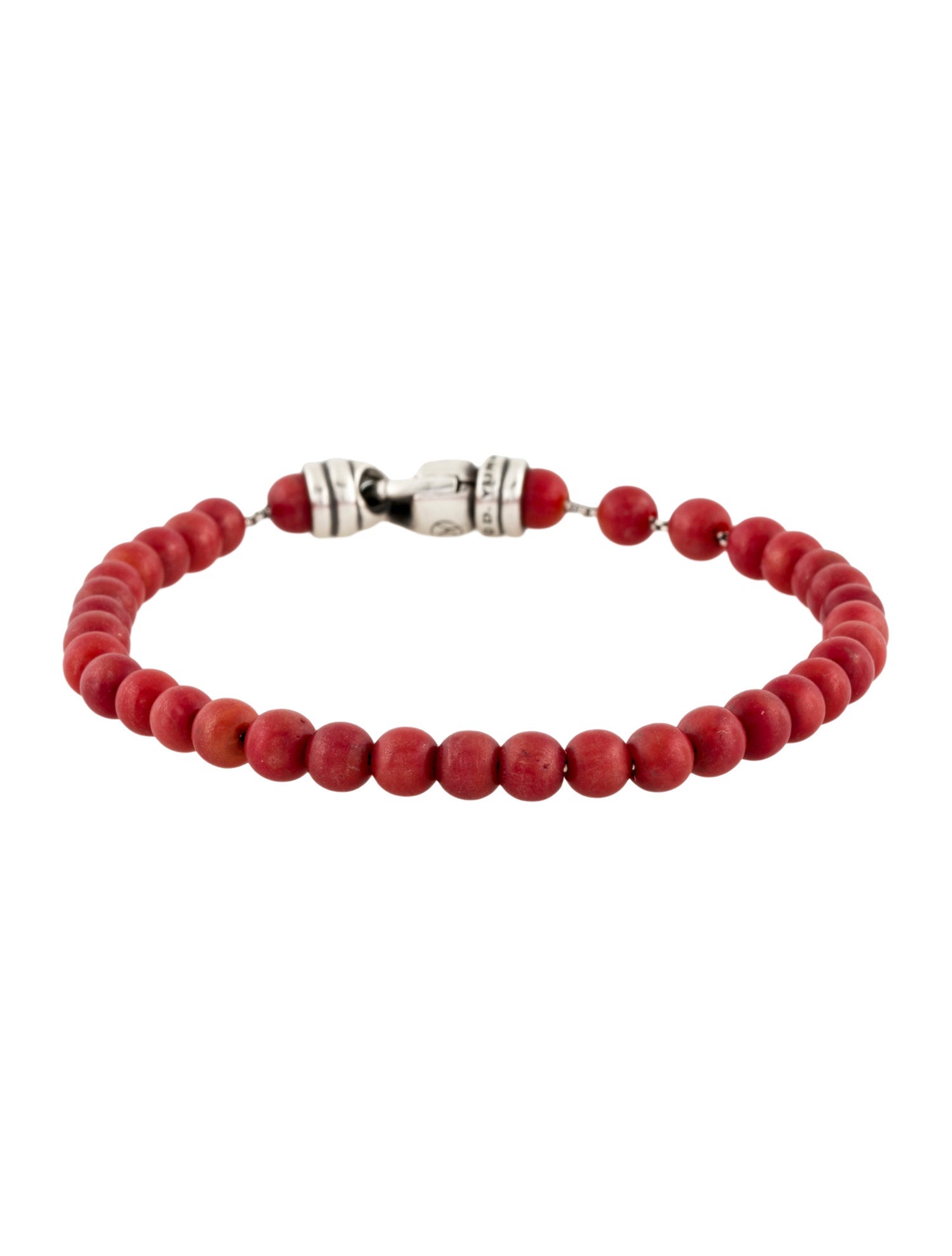 David Yurman Dyed Coral Spiritual Bead Bracelet