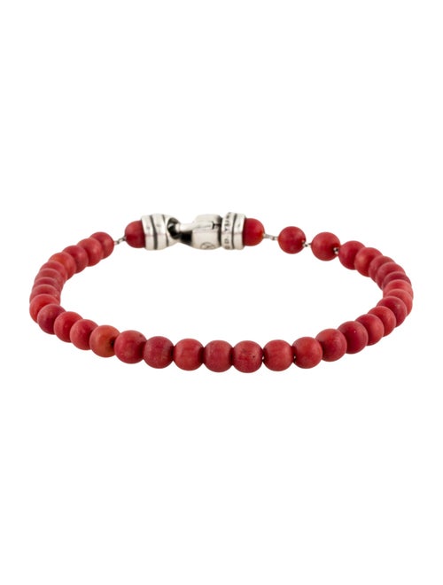 David Yurman Dyed Coral Spiritual Bead Bracelet