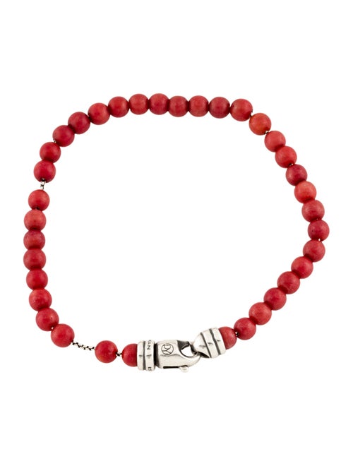 David Yurman Dyed Coral Spiritual Bead Bracelet