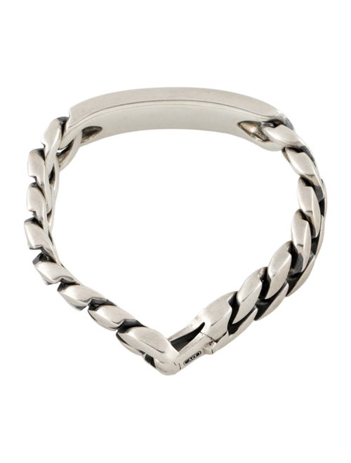 David Yurman Diamond & Sapphire ID Curb Bracelet