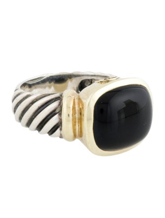 David Yurman Two-Tone Onyx Cocktail Ring