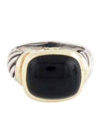 David Yurman Two-Tone Onyx Cocktail Ring