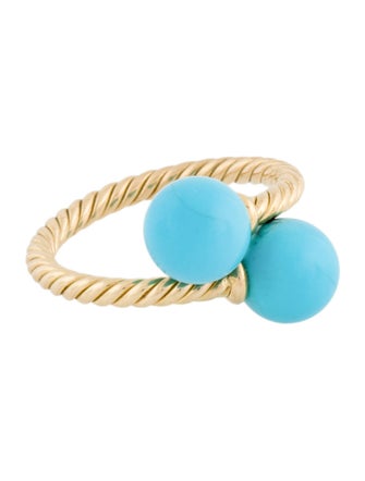 David Yurman 14K Turquoise Solari Bypass Ring
