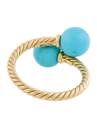 David Yurman 14K Turquoise Solari Bypass Ring