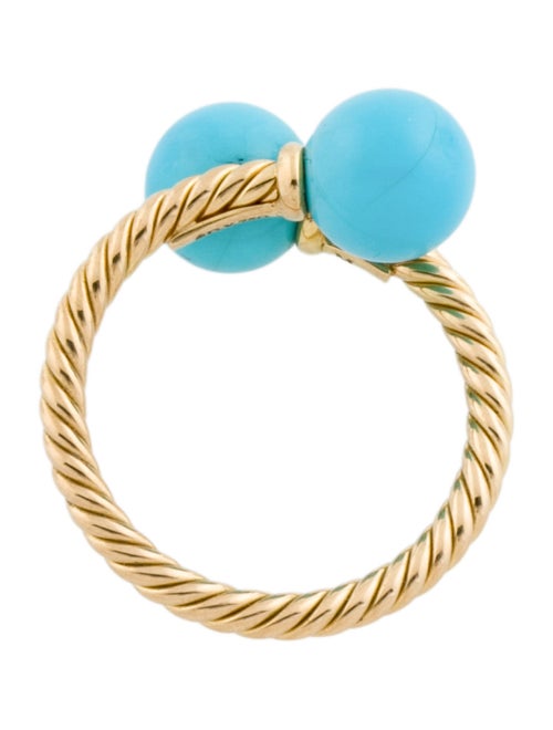 David Yurman 14K Turquoise Solari Bypass Ring