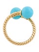 David Yurman 14K Turquoise Solari Bypass Ring