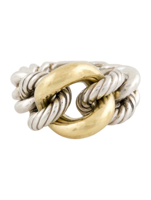 David Yurman Two-Tone Belmont Curb Link Cocktail Ring