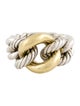David Yurman Two-Tone Belmont Curb Link Cocktail Ring