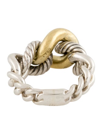 David Yurman Two-Tone Belmont Curb Link Cocktail Ring