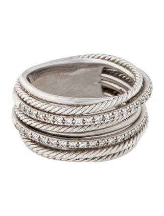 David Yurman Diamond Crossover Ring