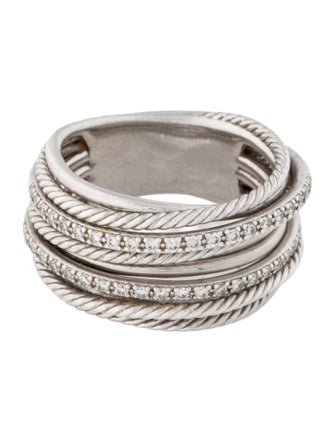 David Yurman Diamond Crossover Ring