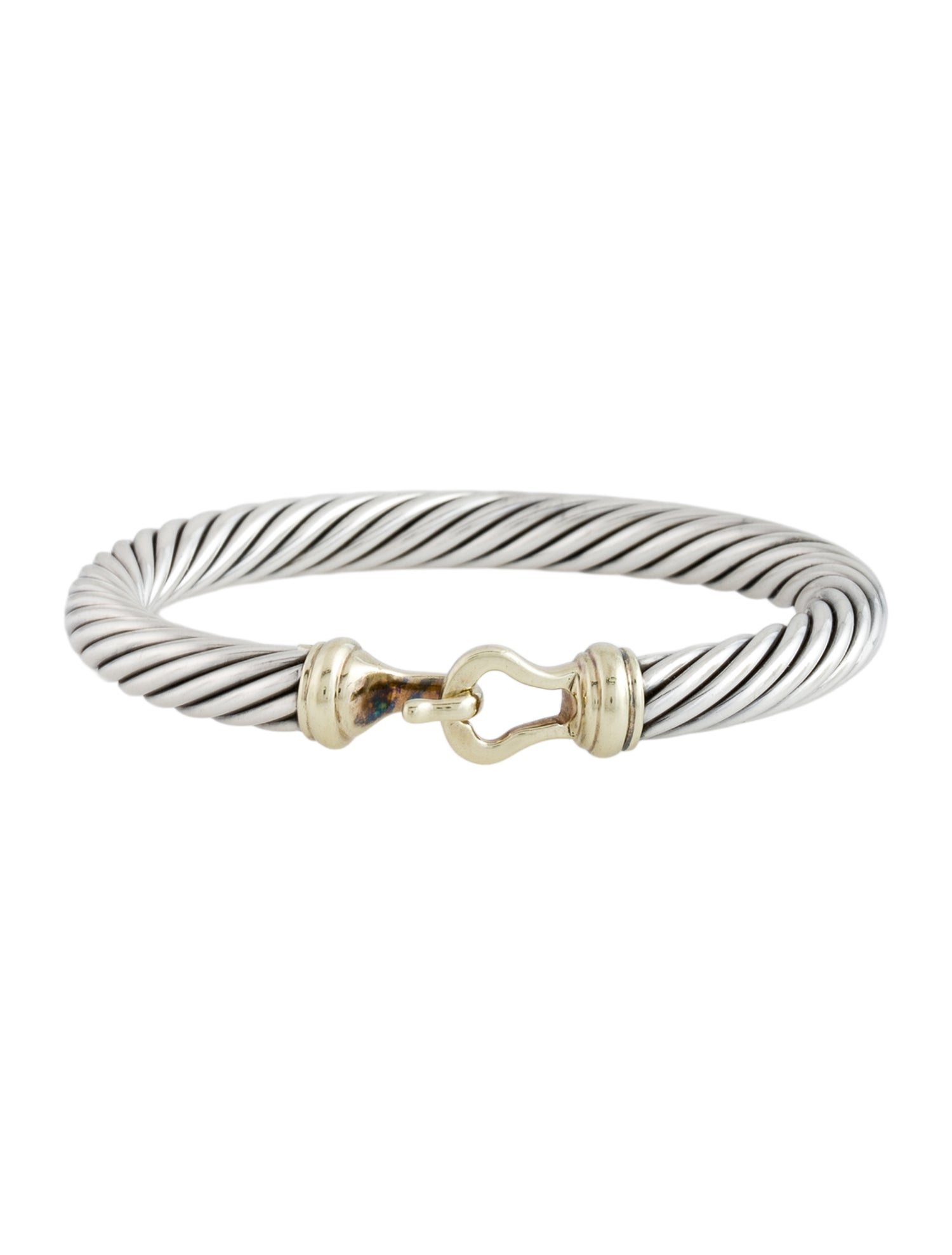 David Yurman Two-Tone Buckle Classic Cable Bracelet