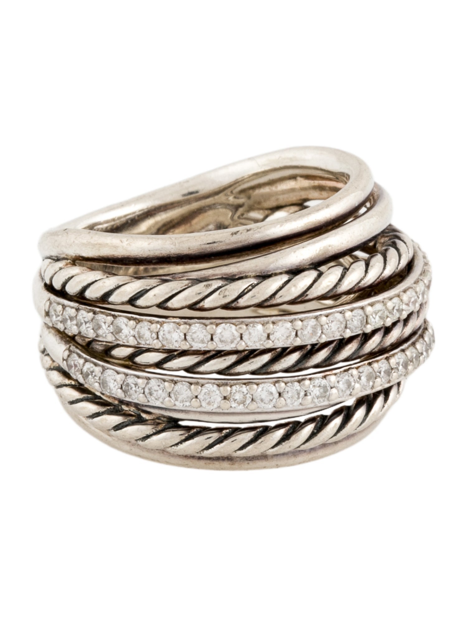 David Yurman Diamond Crossover Band