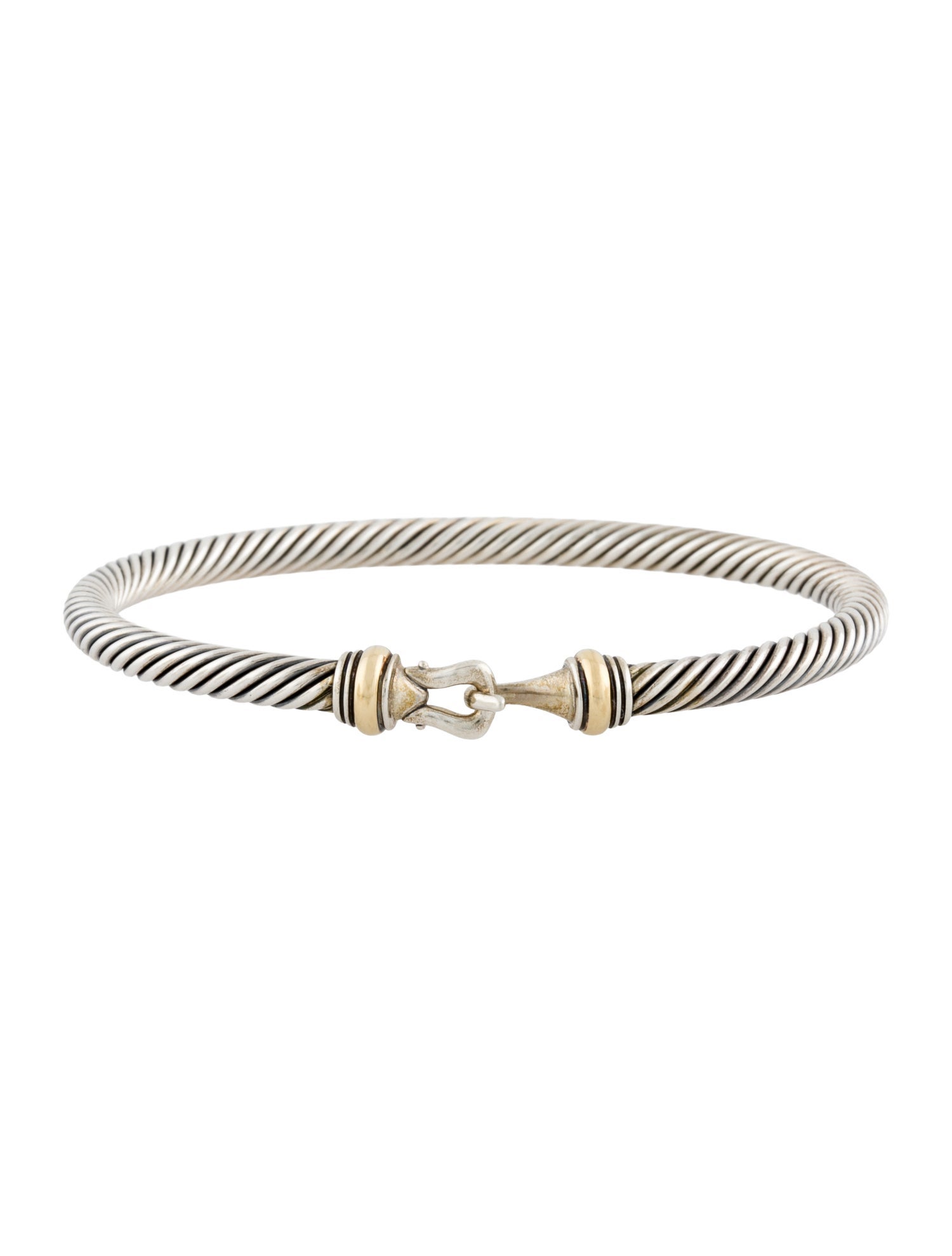 David Yurman Two-Tone Buckle Classic Cable Bracelet