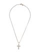 David Yurman Diamond Pavé Cross Pendant Necklace