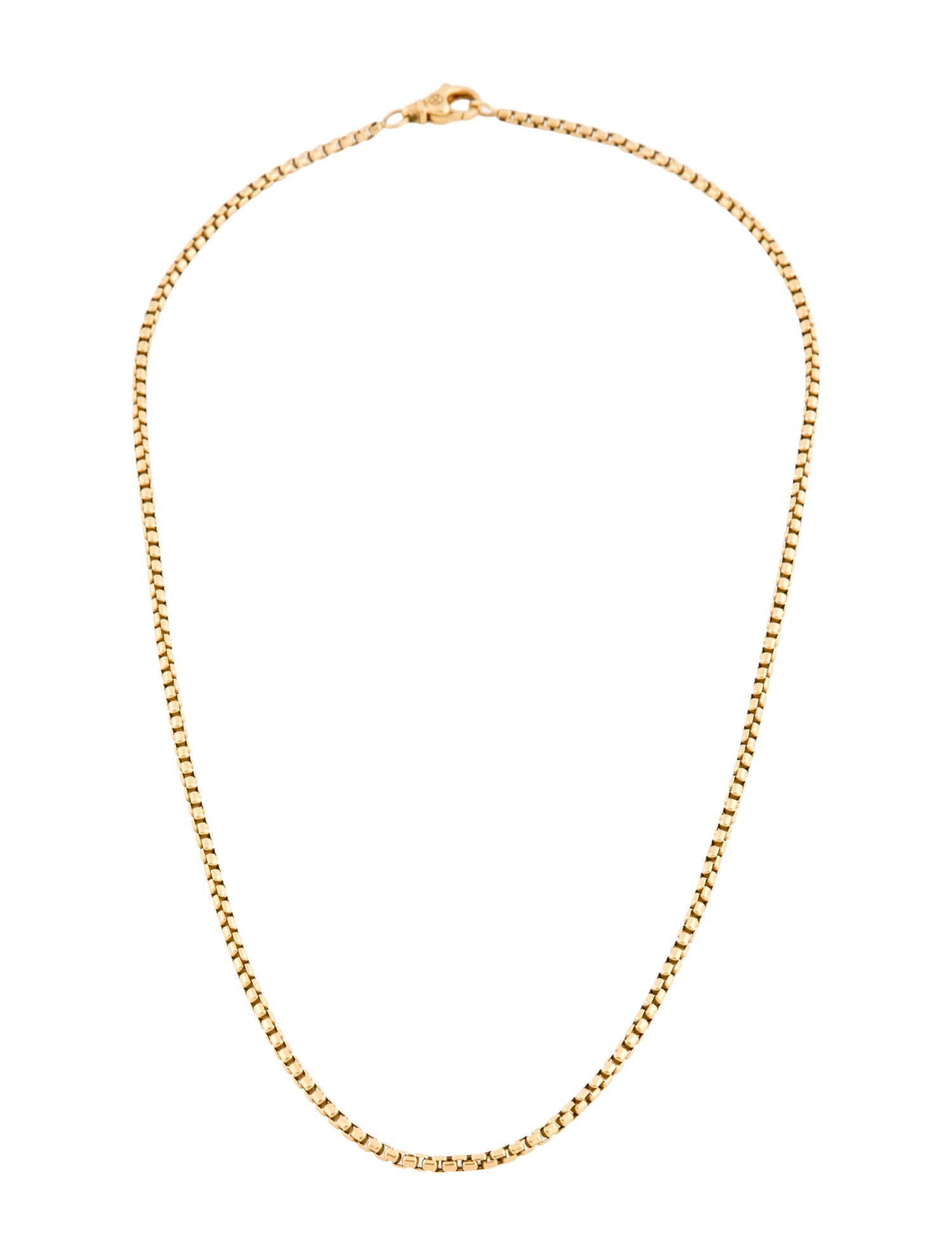 David Yurman 18K Box Chain Necklace