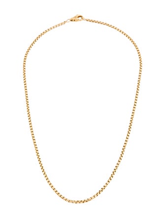 David Yurman 18K Box Chain Necklace