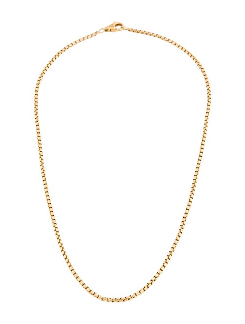 David Yurman 18K Box Chain Necklace