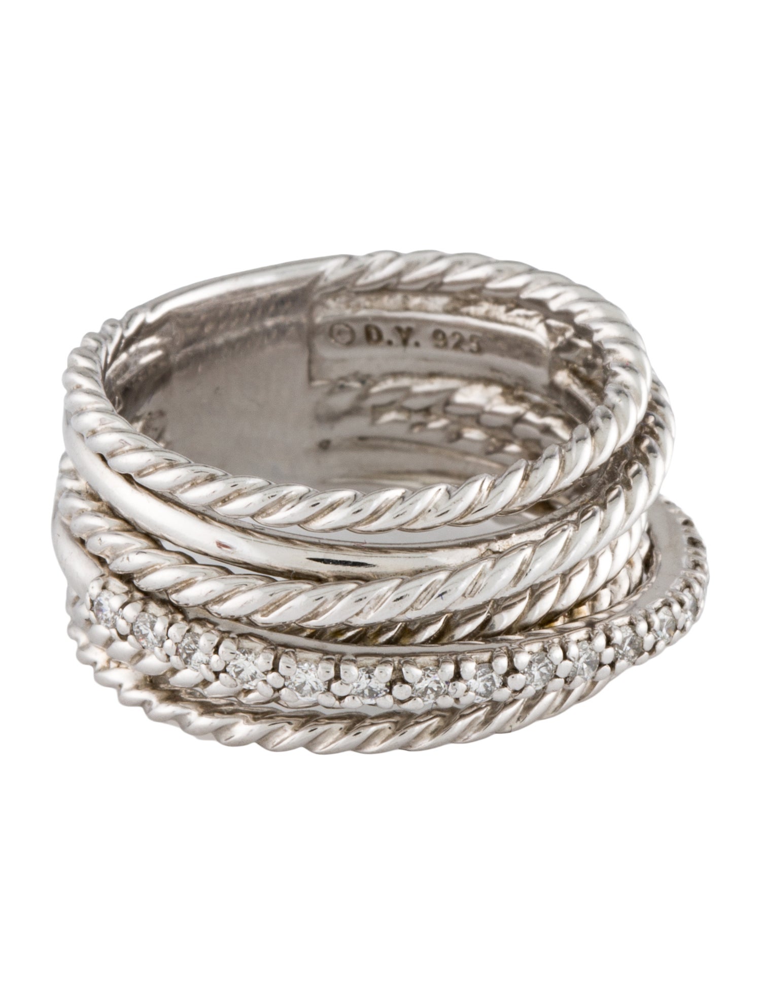 David Yurman Diamond Crossover Ring