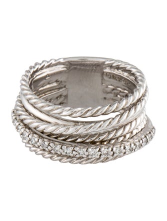 David Yurman Diamond Crossover Ring