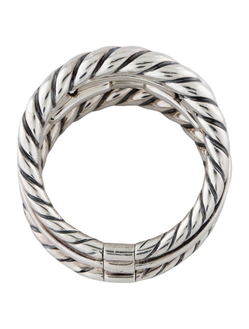 David Yurman Two-Tone Wellesley Link Three-Row Ring
