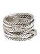 David Yurman Diamond Double X Crossover Ring