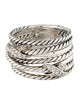 David Yurman Diamond Double X Crossover Ring