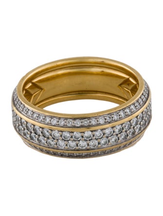 David Yurman 18K 2.26ctw Diamond Streamline Beveled Band