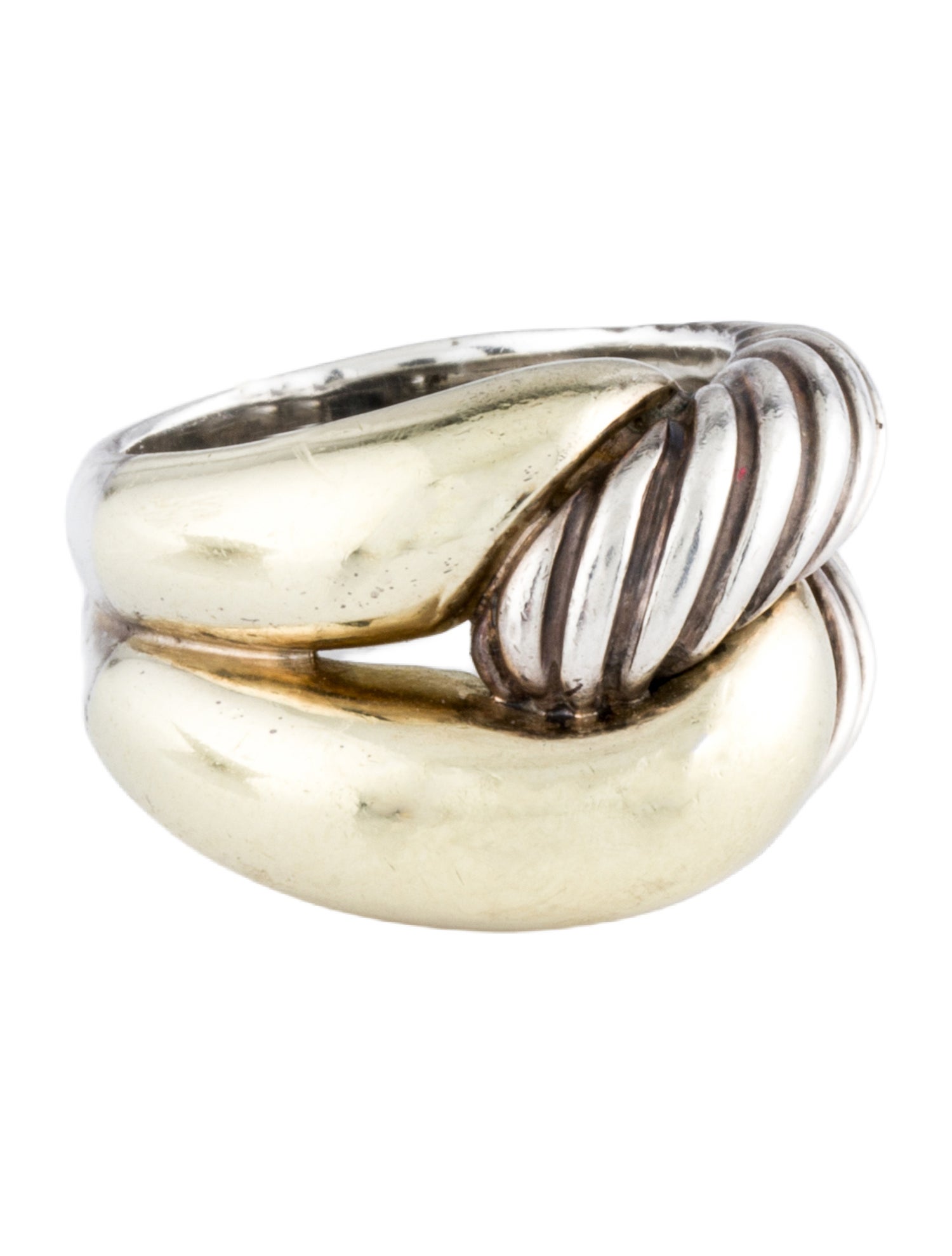 David Yurman Two-Tone Labyrinth Single Loop Ring
