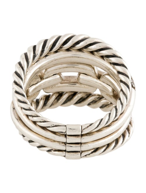 David Yurman Diamond Wellesley 4 Row Ring