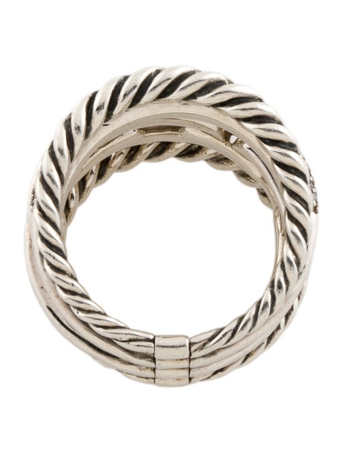 David Yurman Diamond Wellesley 4 Row Ring