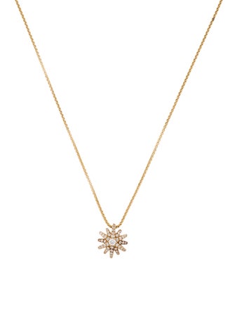 David Yurman 18K Diamond Starburst Pendant Necklace