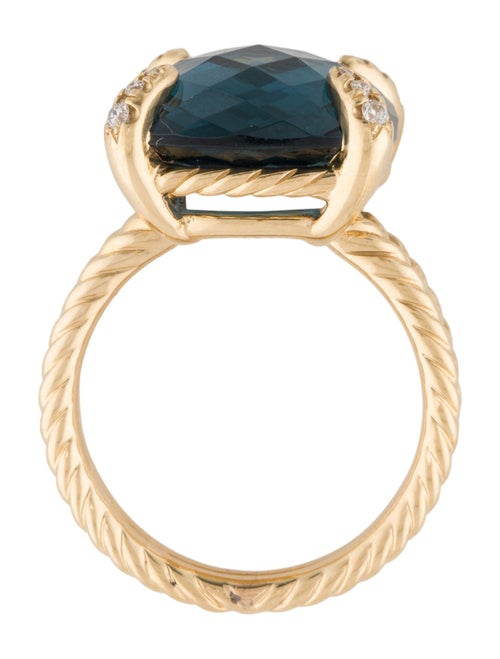 David Yurman 18K Topaz & Diamond Chatelaine Ring
