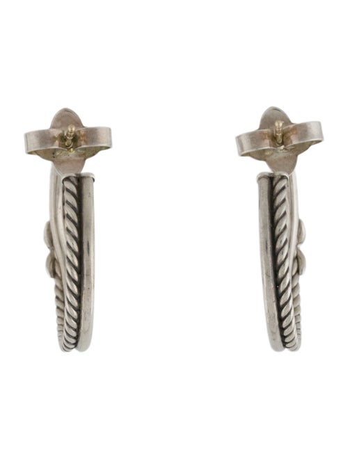 David Yurman Diamond Petite X Hoop Earrings