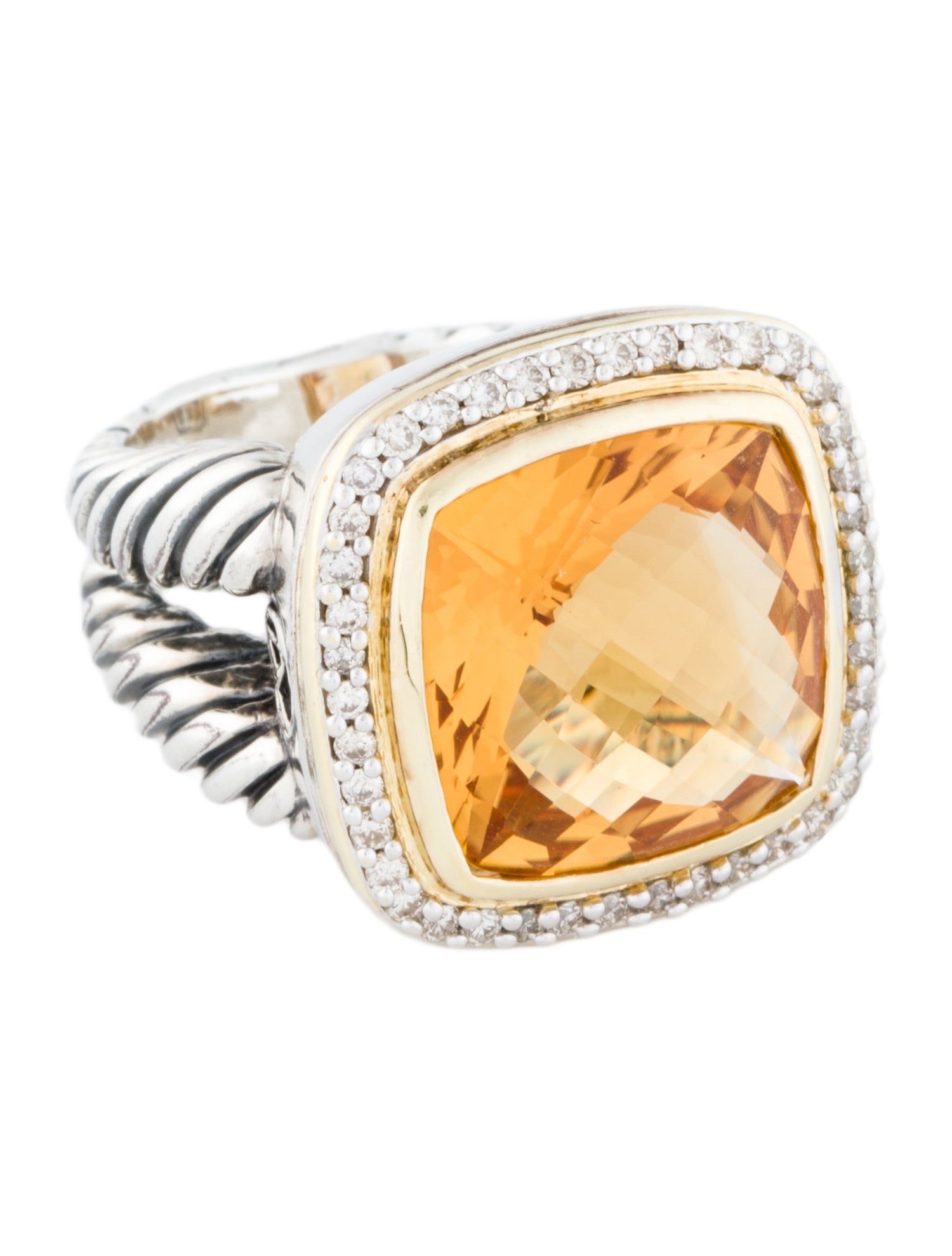 David Yurman Citrine & Diamond Albion Ring