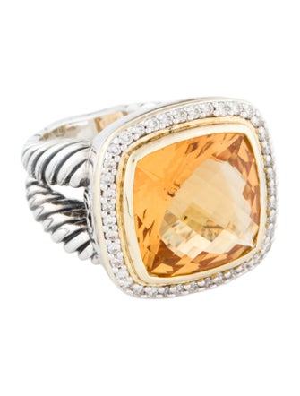 David Yurman Citrine & Diamond Albion Ring