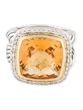 David Yurman Citrine & Diamond Albion Ring