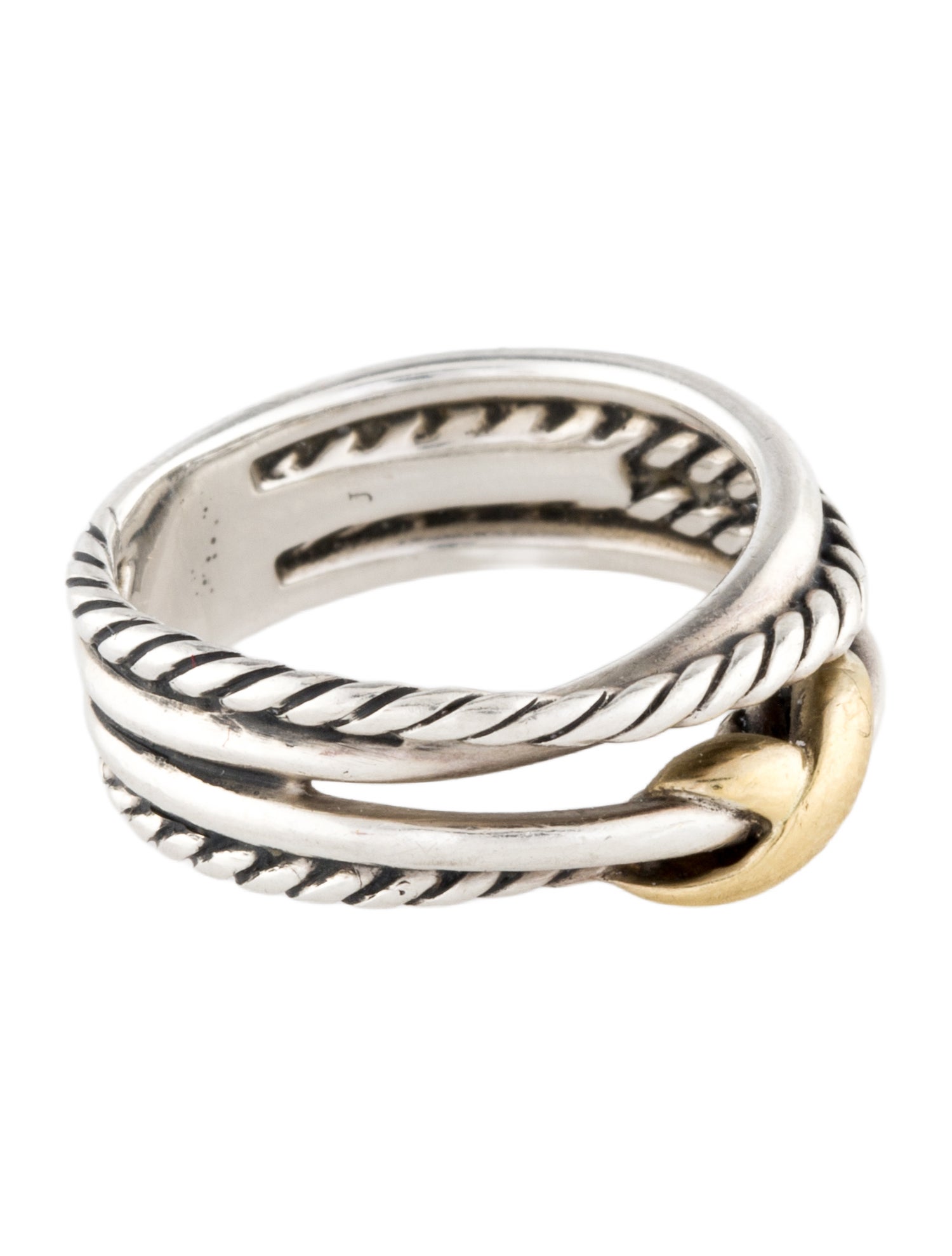 David Yurman Two-Tone X Crossover Band