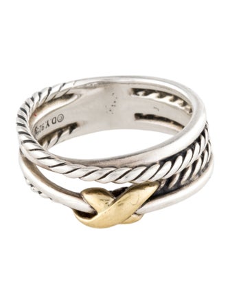 David Yurman Two-Tone X Crossover Band