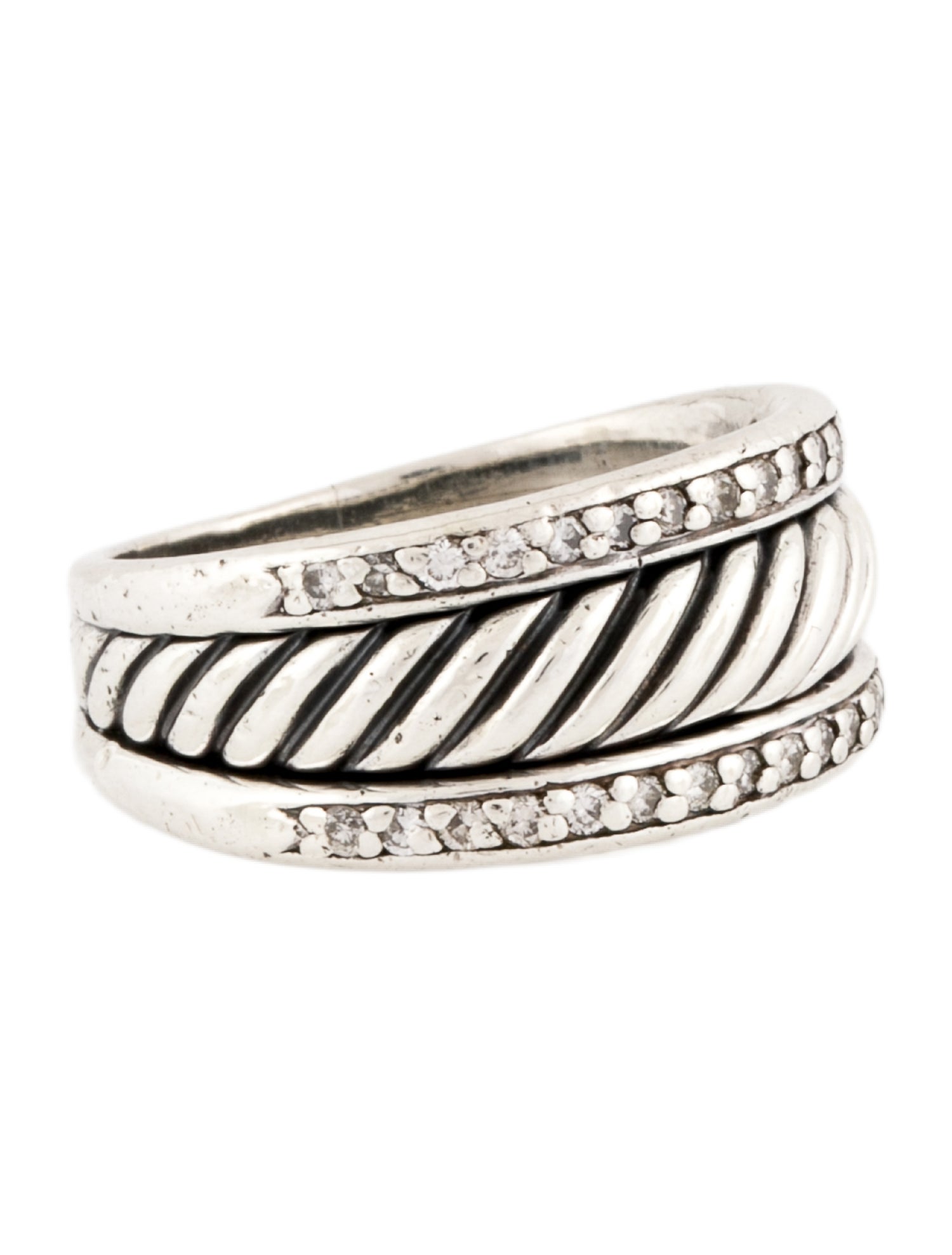 David Yurman Diamond Sculpted band
