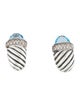 David Yurman Topaz & Diamond Shrimp Earclips