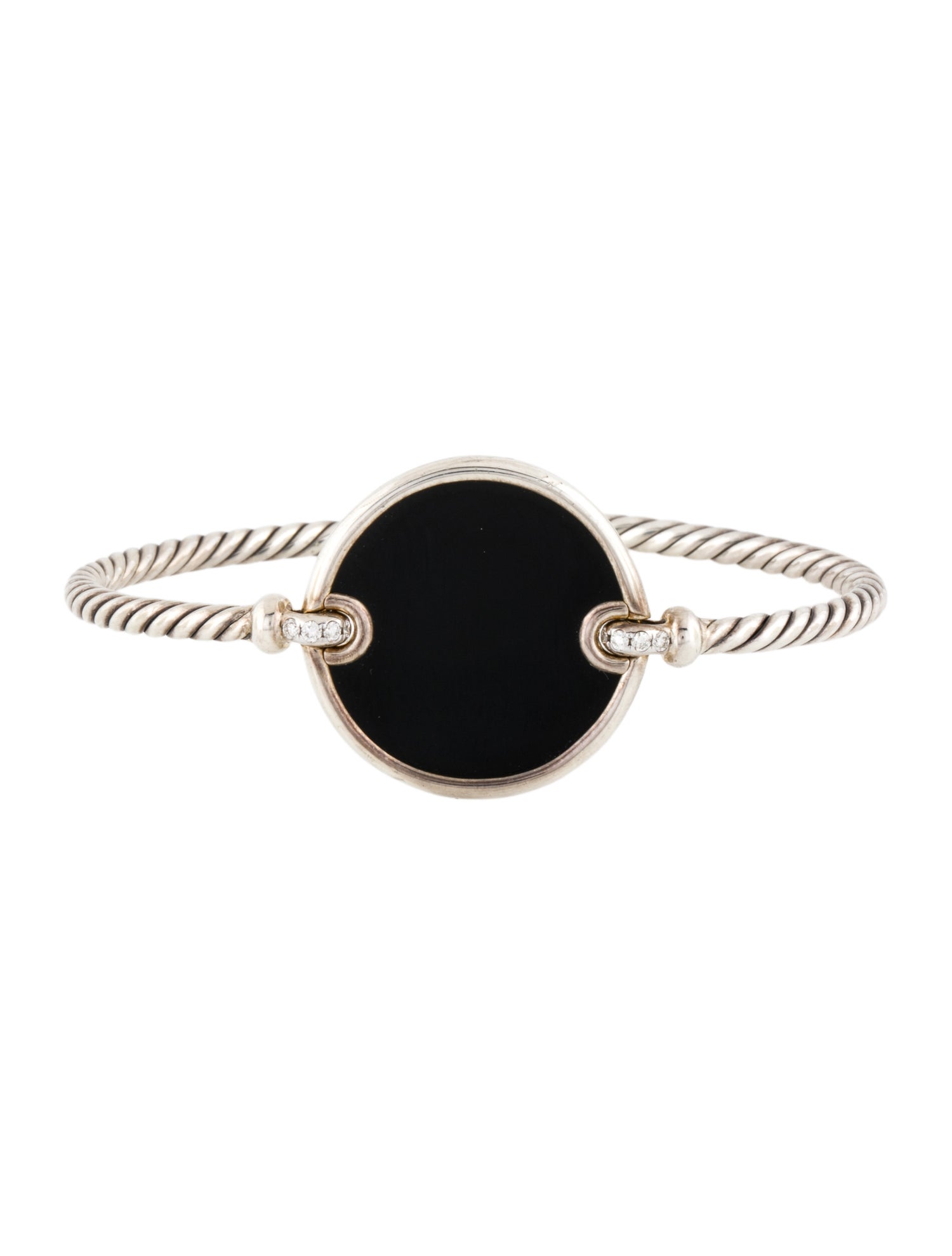 David Yurman Onyx & Diamond DY Elements Bracelet