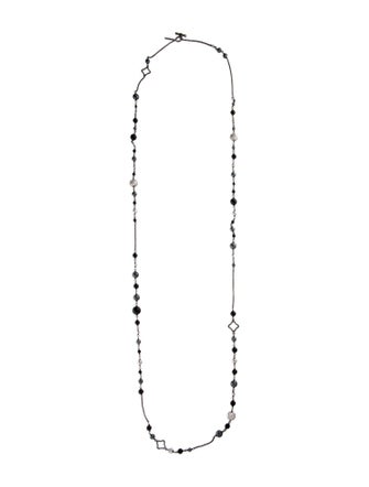 David Yurman Hematine & Onyx Elements Bead Necklace
