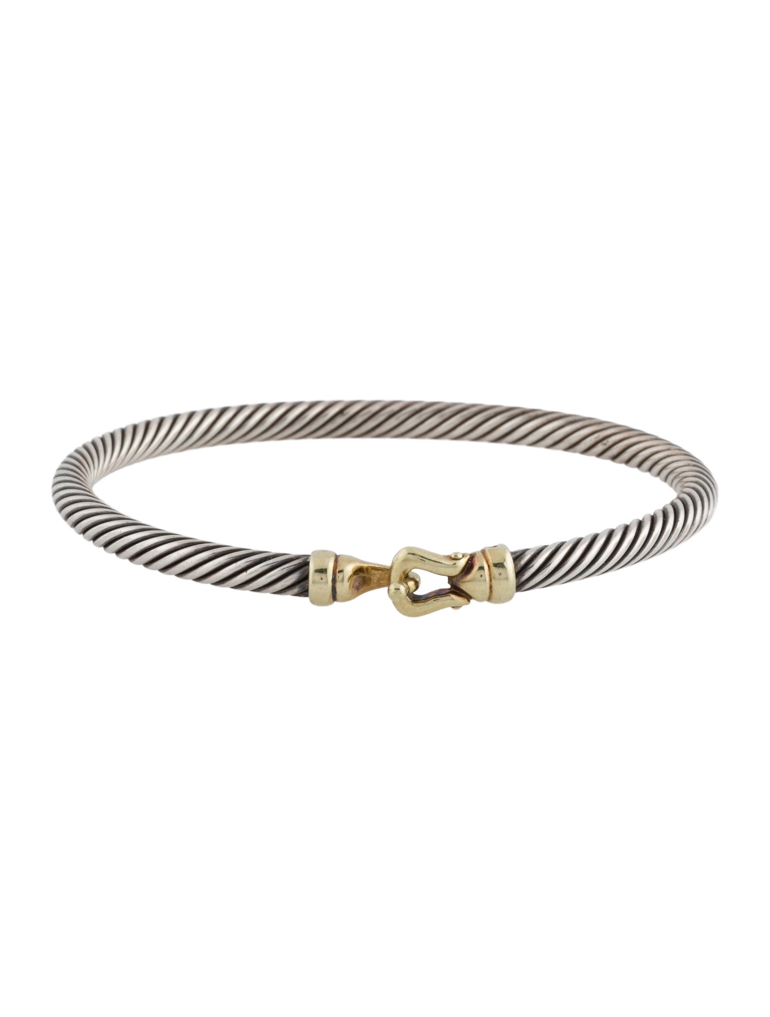 David Yurman Two-Tone Buckle Classic Cable Bracelet
